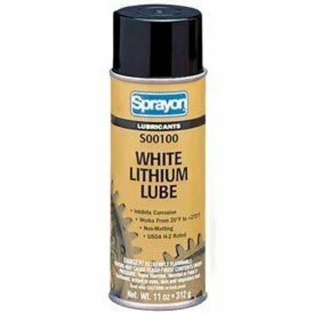 KRYLON Sprayon LU100 White Lithium Grease, 11 oz. Aerosol Can - SC0100000 SC0100000